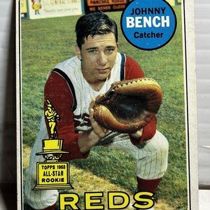 1969 Topps #95 Johnny Bench Cincinnati Reds  MLB Baseball Card High Grade XMNT!!